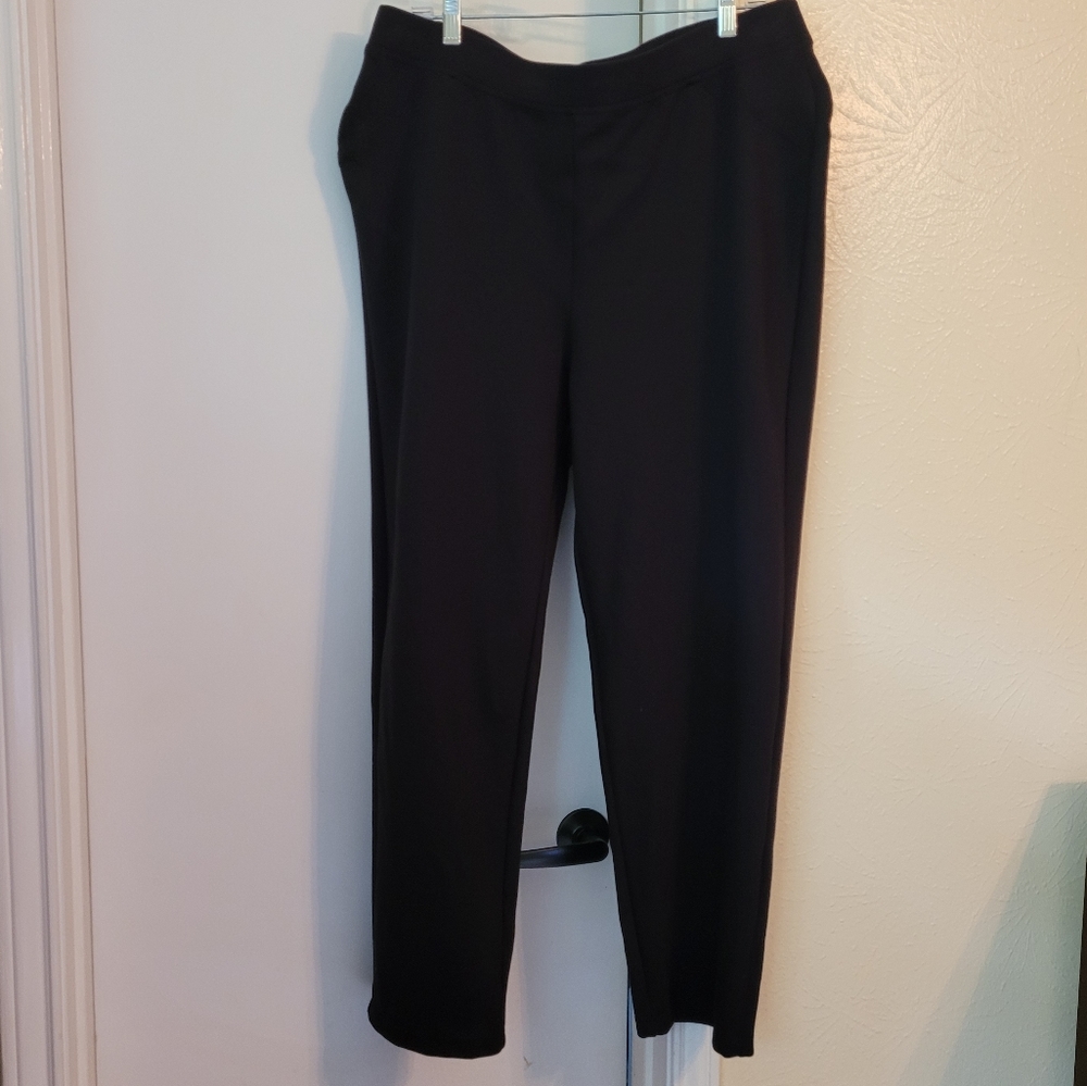 Roaman's Women's Plus Size 20w Black Stretch Pant